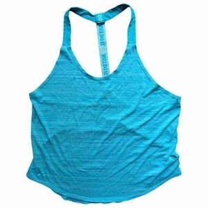 Nike Dri-FIT Womens Racerback Tank Top Blue Just Do It Athletic Workout M